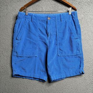 Outerknown Shorts Men's 34 Blue Seventyseven Corduroy Utility Chino Flap Pockets